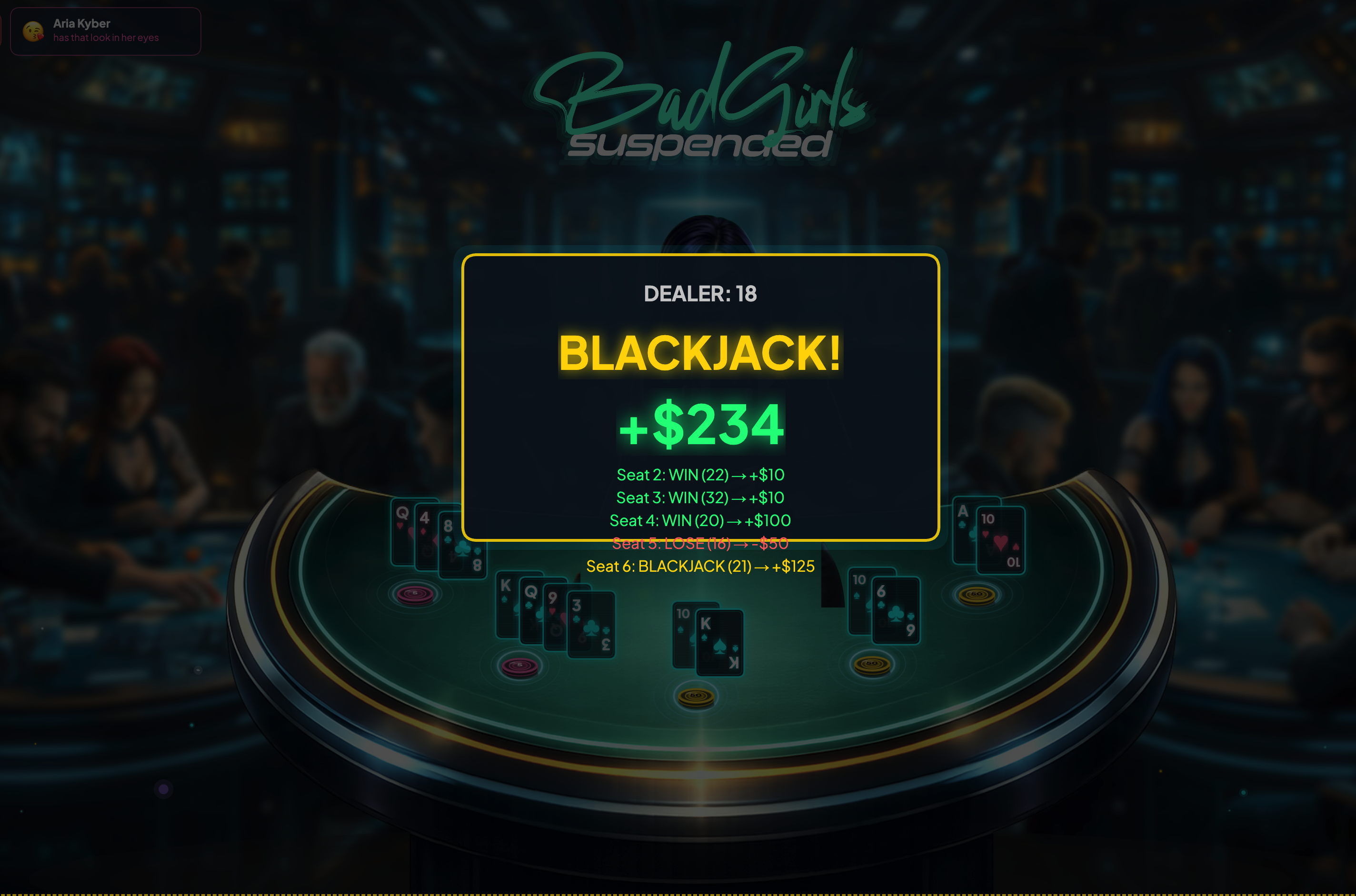 Blackjack win